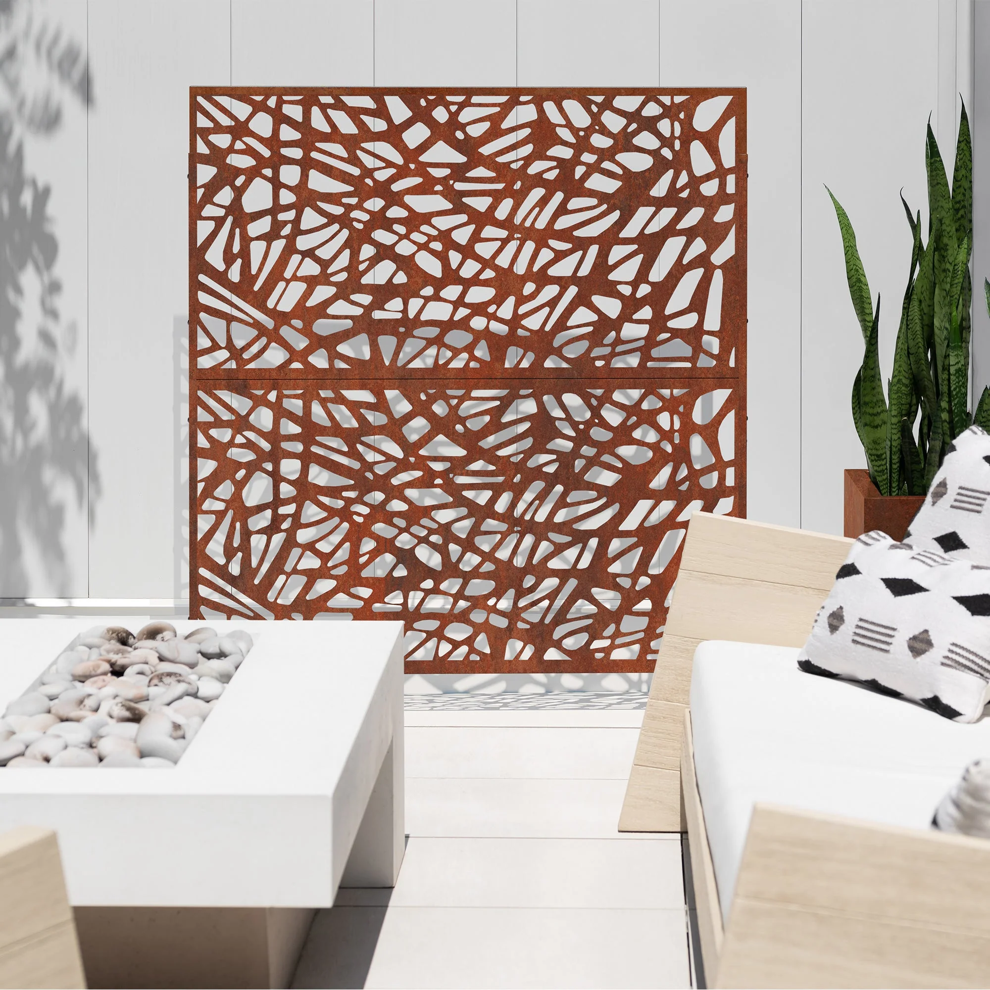 corten web privacy screen set - Image 39