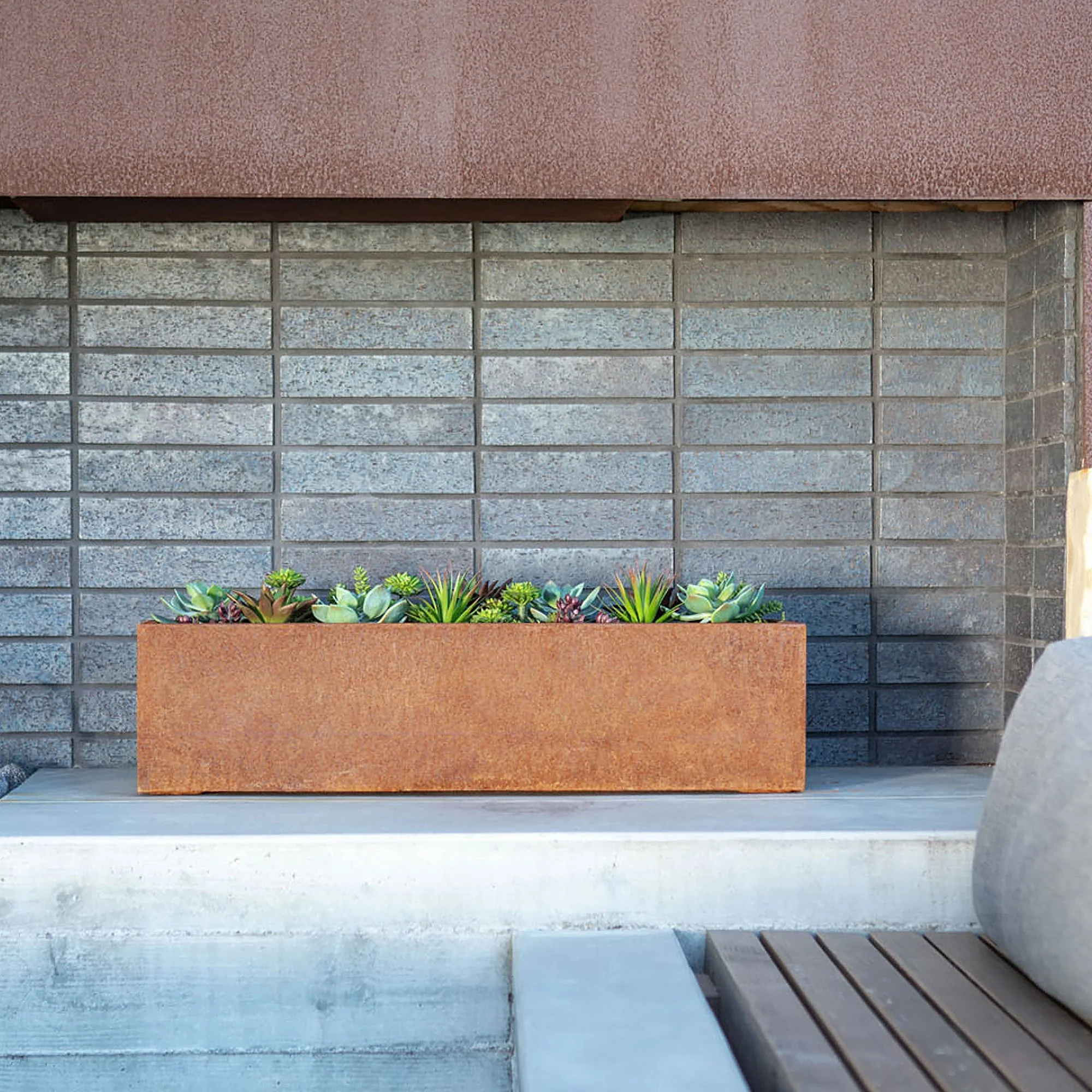 corten window box planter - Image 24