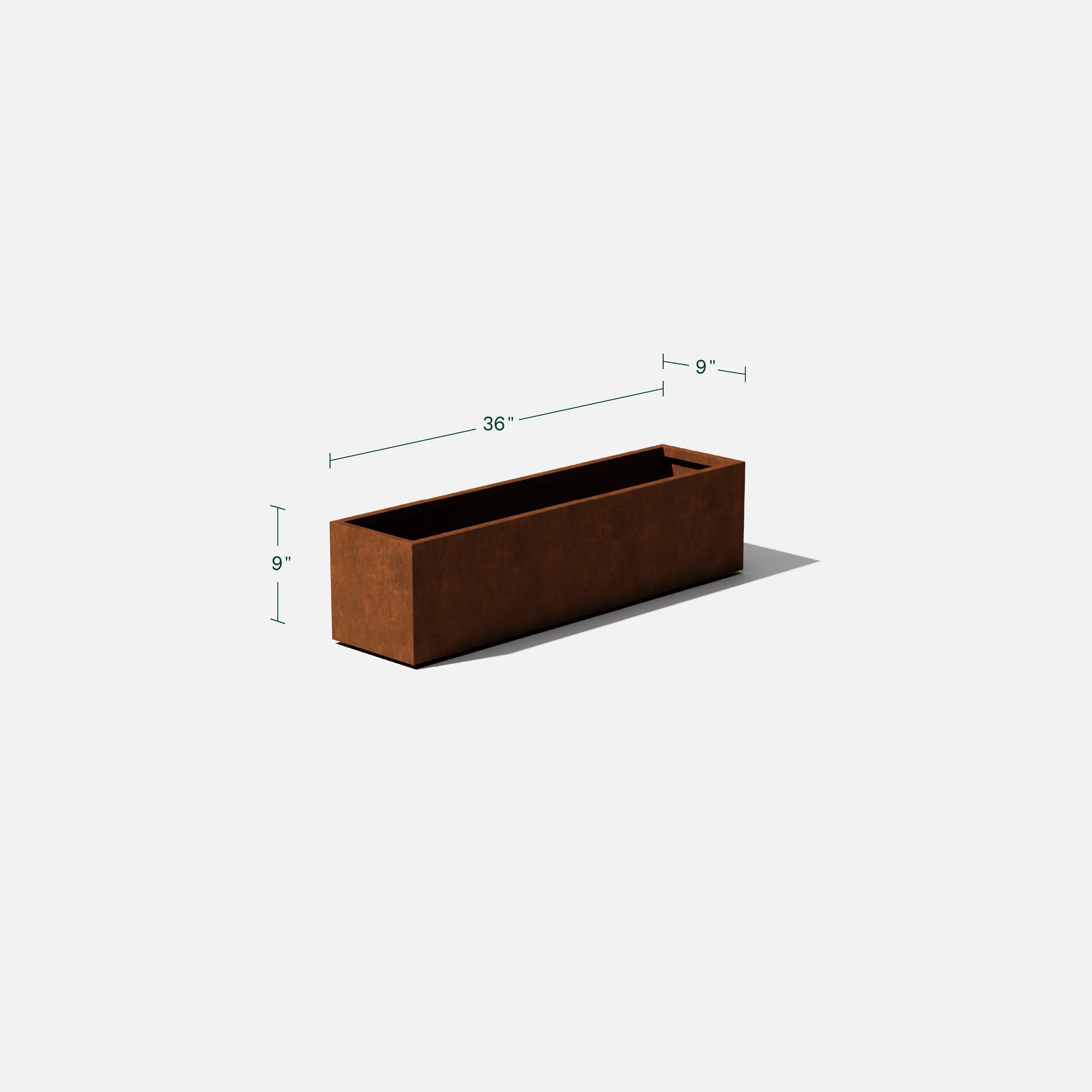 corten window box planter - Image 25