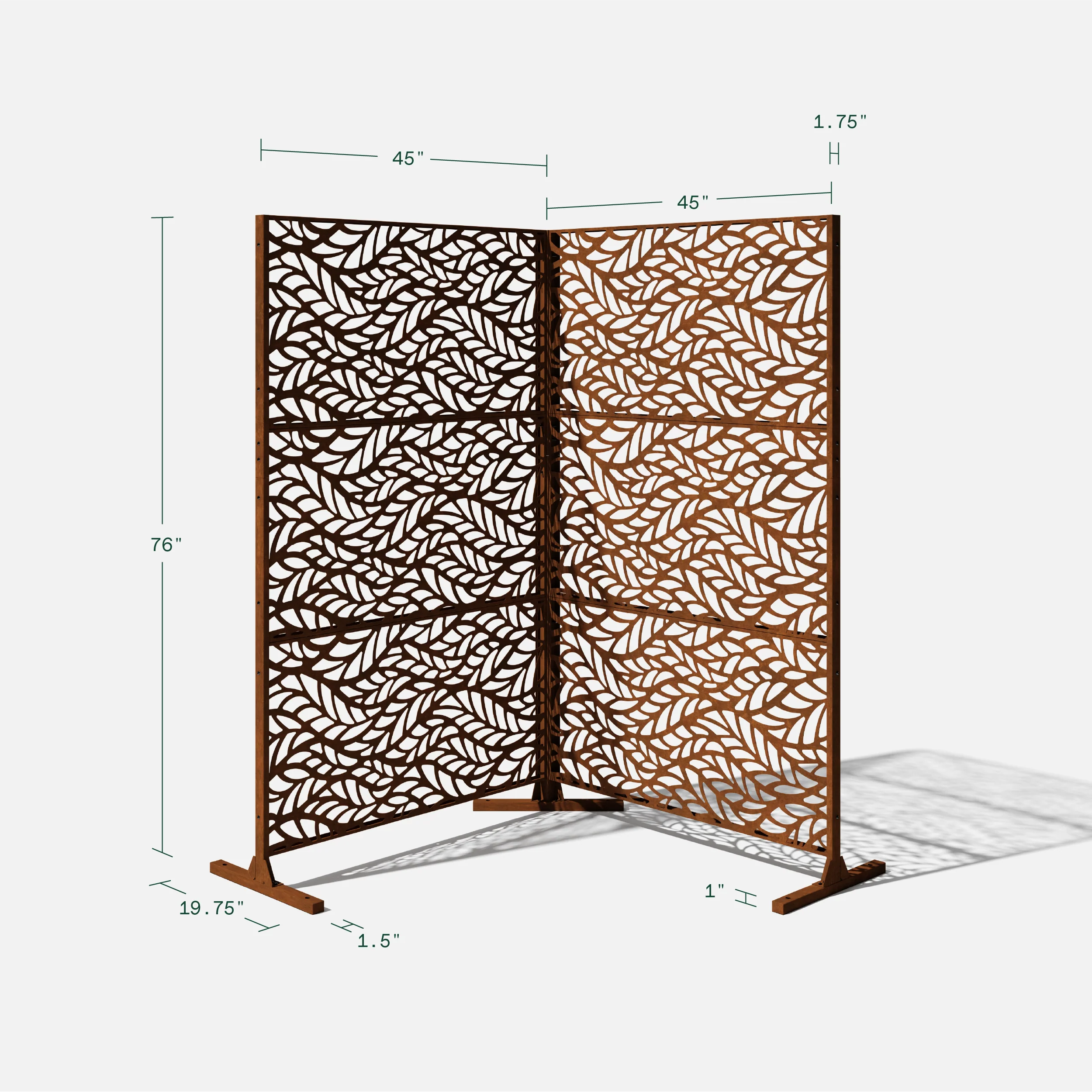 corten flowleaf privacy screen set - Image 73