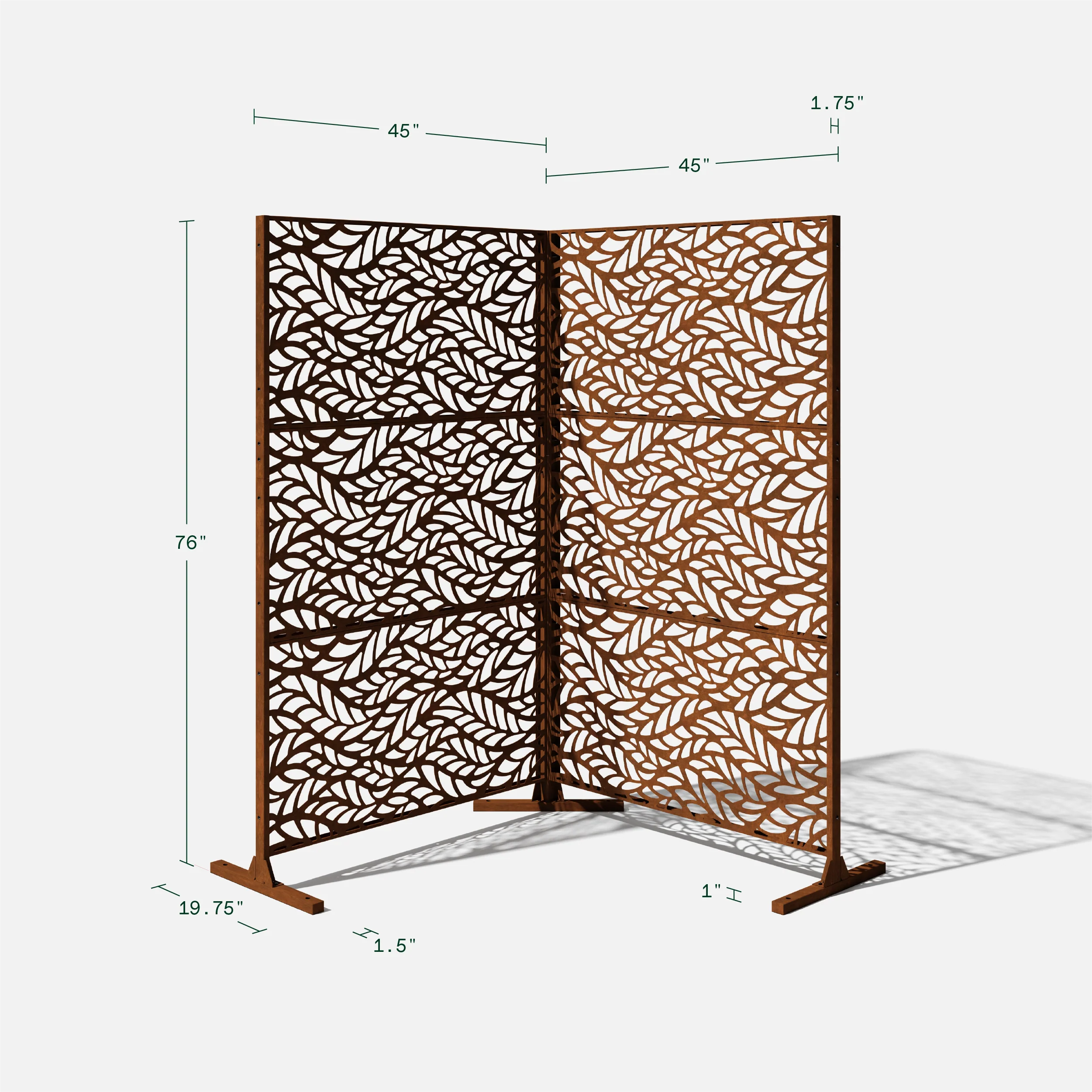 corten flowleaf privacy screen set - Image 93