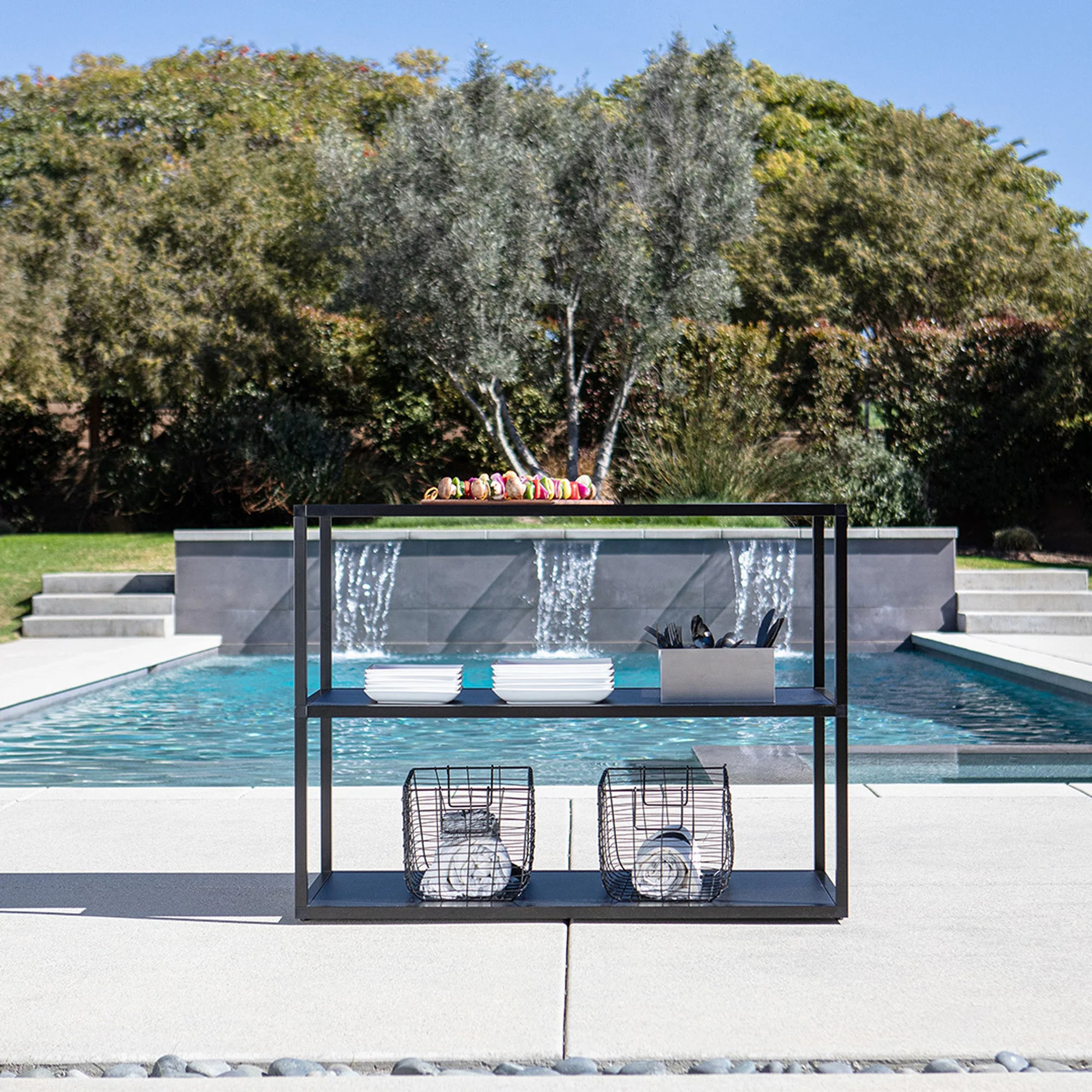 outdoor kitchen counter long - Image 13