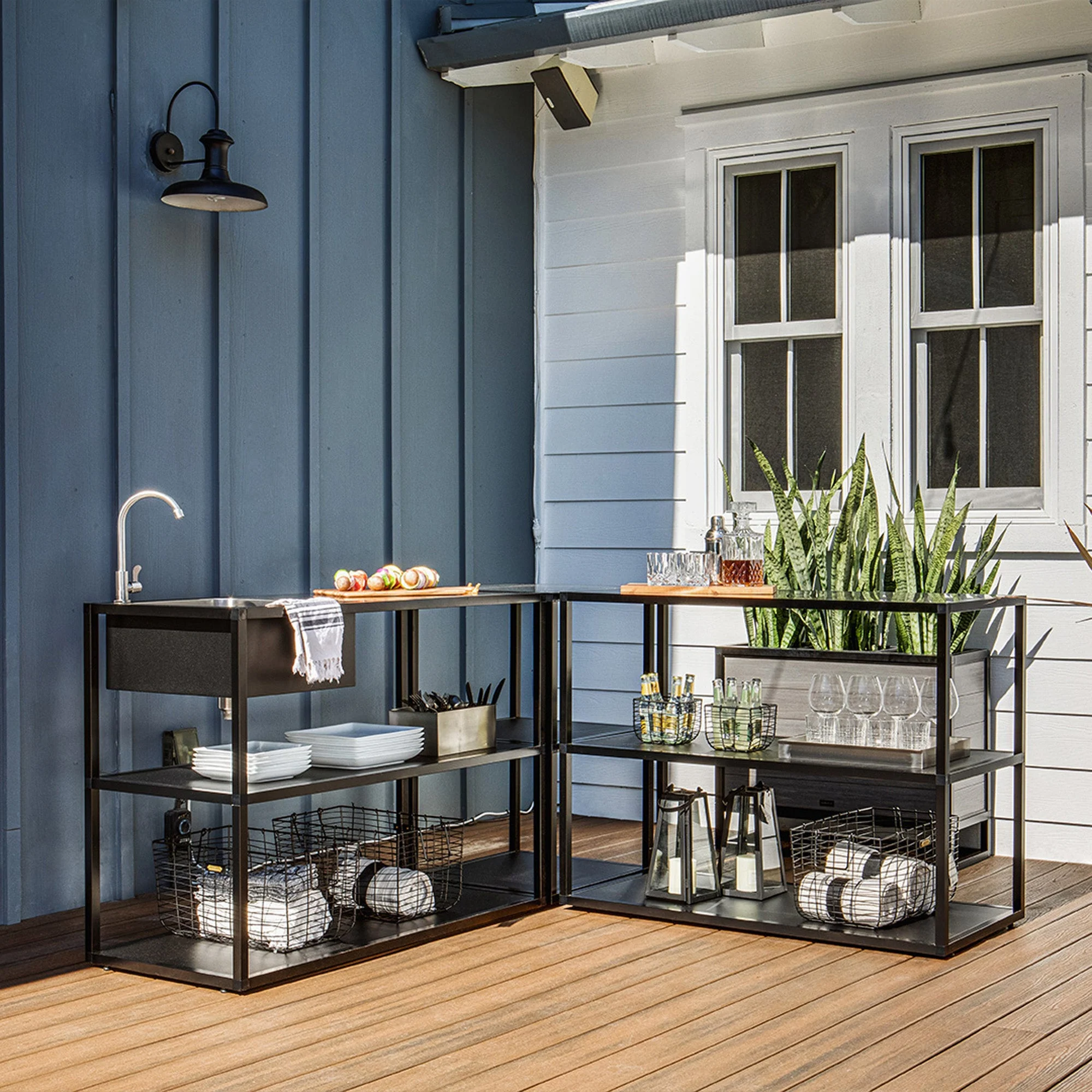 outdoor kitchen counter sink - Image 14