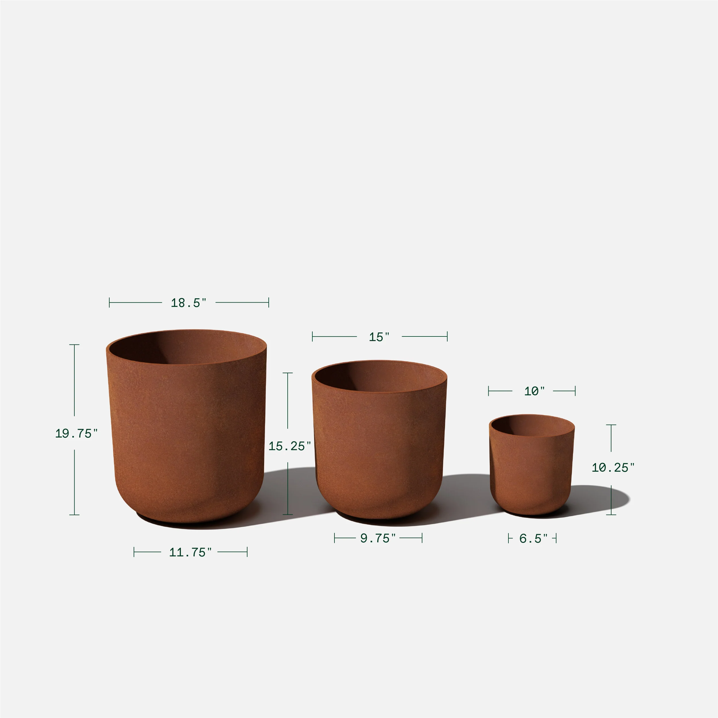 patina kona planter trio - Image 3